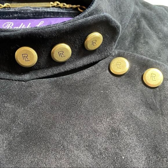 Ralph Lauren Fall ‘16 Runway Collection Black Suede & Velvet Fringed Moto Jacket - Picture 8 of 16